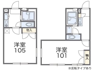 レオパレスフレーズ壱番館の物件間取画像